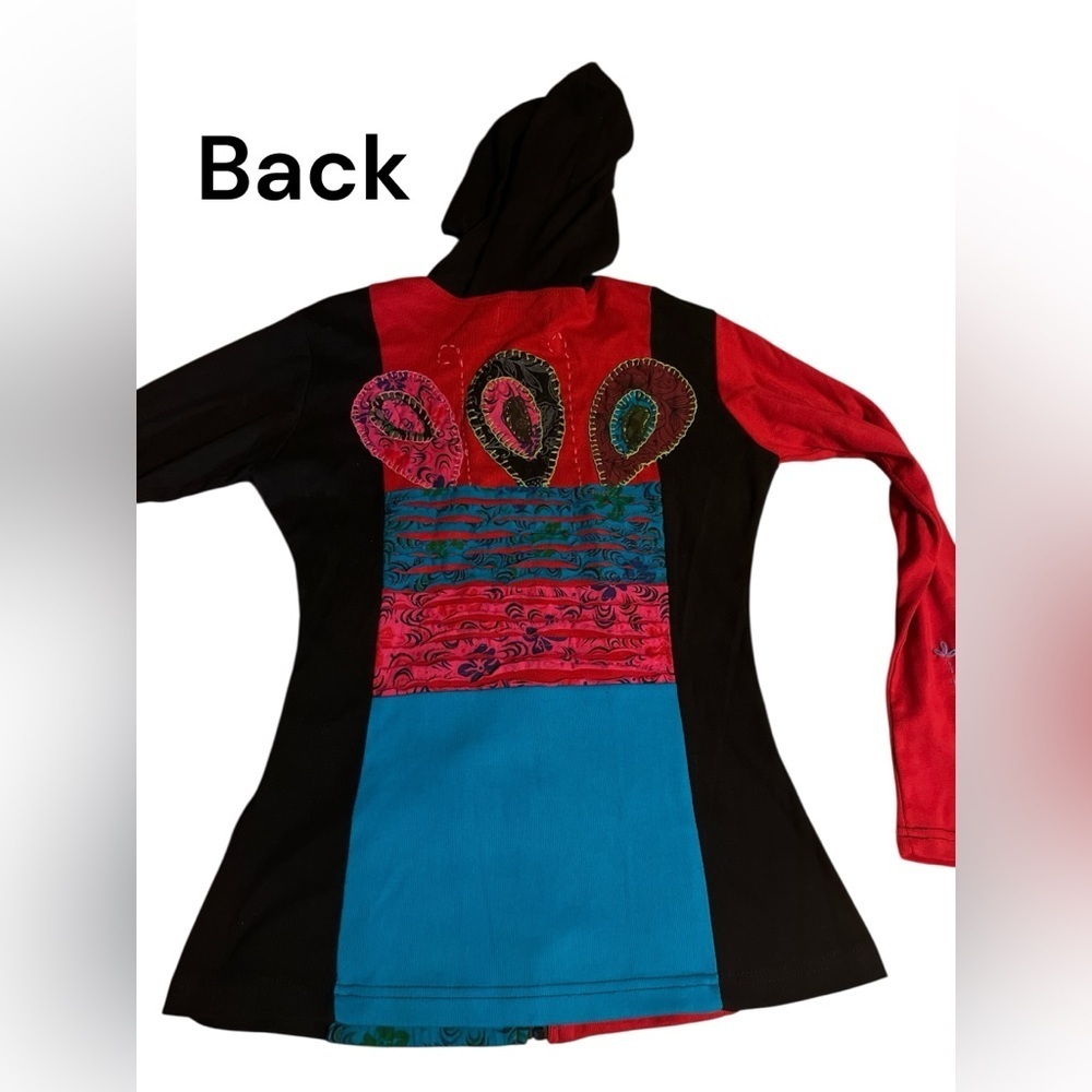 The Collection Royal Colorful Cut Jacket with Appliqué and Front Pockets NWT - Picture 6 of 9
